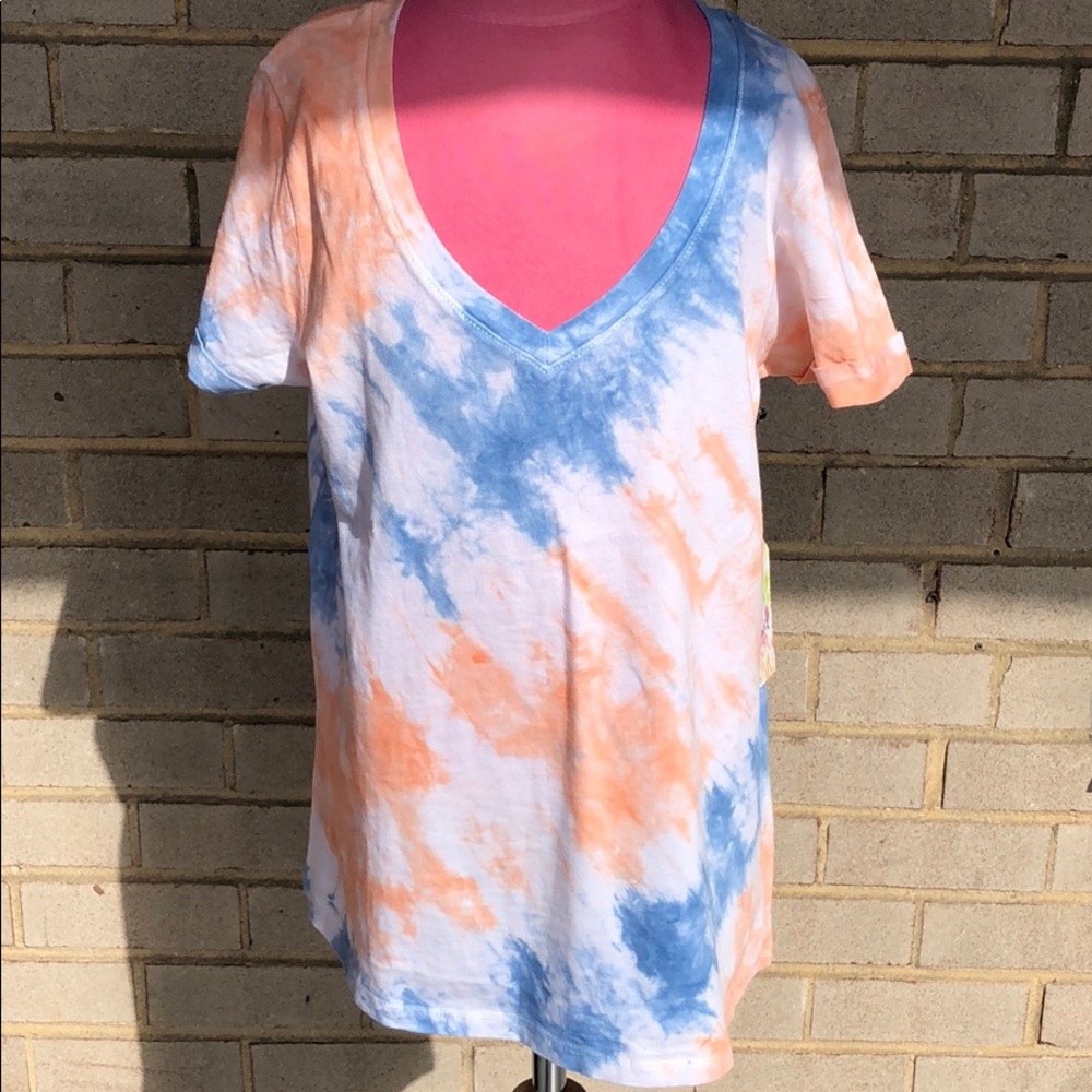 Splash Crinkle Tie-Dye Top Size Junior Medium NWT